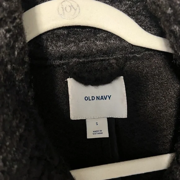 Old Navy Black Bouclé Midi Coat - Small - Picture 7 of 11